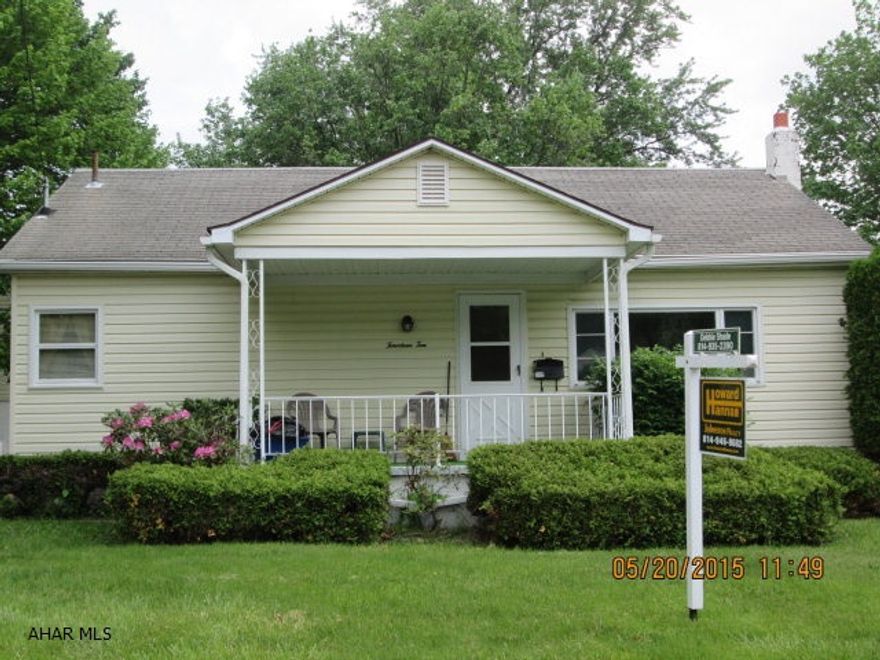 This is a great 1 story  home, large level lot close to Memorial Park and Pool, close to Penn State Campus. There is an additional 1 bedroom apt over the detached garage, a great added feature for extra income or extra family members!  Hot water boiler is only 3 months old.