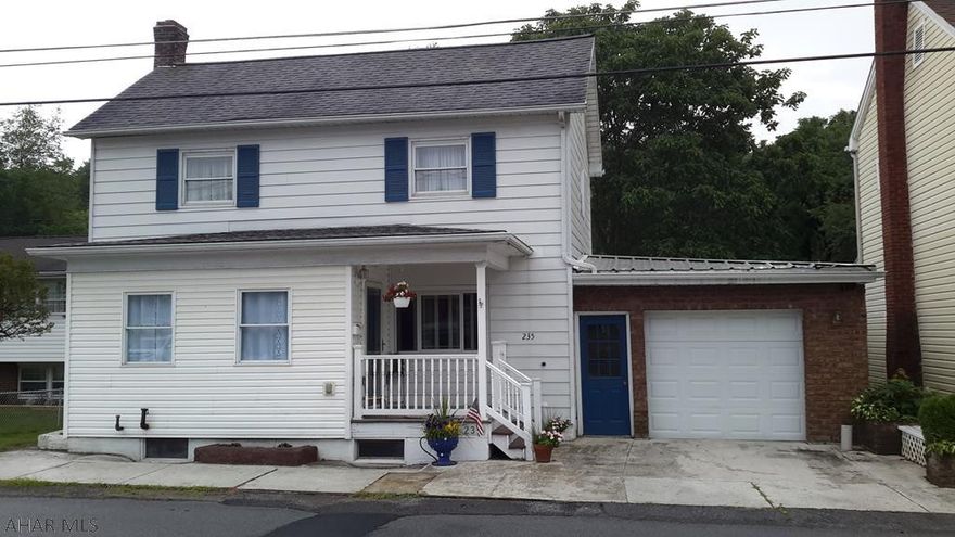 This home welcomes you right from the front door! Enter into the spacious mud room that will lead you to the open concept dining and kitchen on one side and the living room on the other. Main floor laundry and 3/4 bath. Upstairs you will find a large master bedroom and 2 additional bedrooms that are decent size. Large full bath with curved shower doors on the deep tub. Plenty of storage throughout. Outside you will find an "L" shaped covered deck that leads you to the expansive backyard with horseshoe pits, fire pit and a stream. Land continues to the other side of the stream. 3 sheds are also on the property as well as a 1 car attached garage. All within walking distance to Memorial Field. Call to tour this home today!!