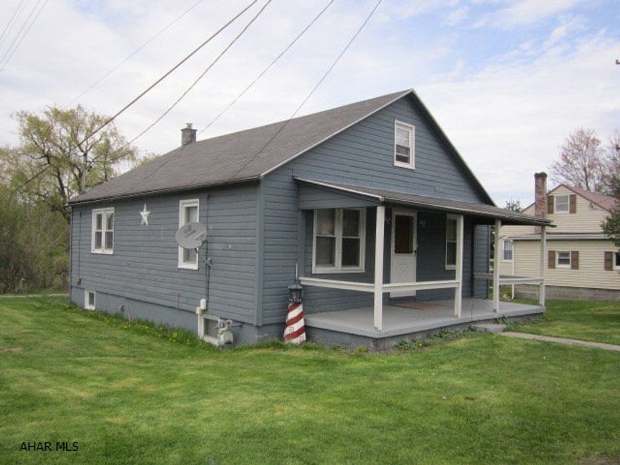 A well maintained two bedroom ranch home with large front & rear porches. Interior features include large eat in kitchen, large basement, walk-up attic. Updates include new windows, 200 ampre electric.