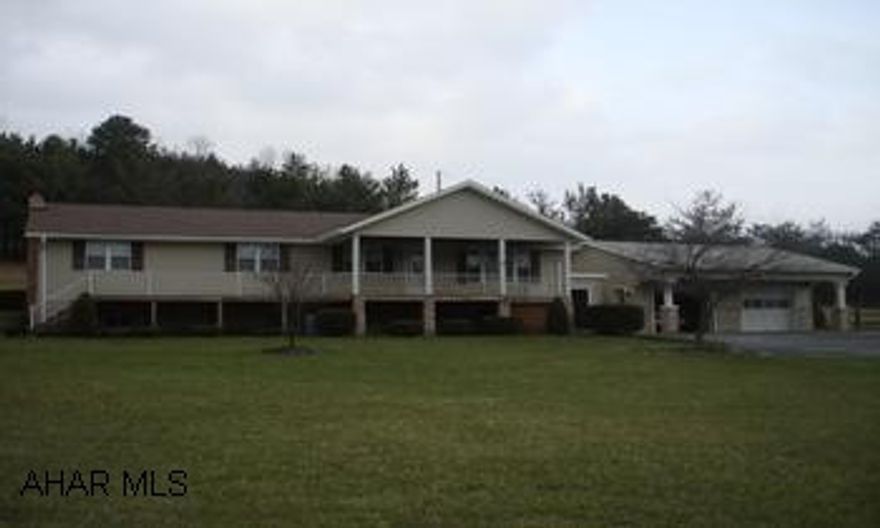 Ranch home with three bedrooms, 1 1/2 baths, kitchen knook area, dining room, large living room with gas fireplace, two car garage,in  ground pool, hot tub, family room in basement with gas fireplace and bar. Features first floor laundry.   On 4.062 Ac. Ranchhome with three bedrooms, 1 1/2 baths, kitchen knook area, dining room, large living room with gas fireplace, two car garage,inground pool, hot tub, family room in basement with gas fireplace and bar.  First floor laundry room, heat pump, central air.  Plenty of room to spread out on 4.062 Acres and even a stream on property.   Heat is oil hot air, electric, and heat pump.