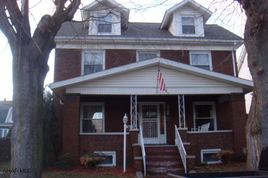 Gorgeous 3 story brick home in East End area of Altoona. Full finished basement with summer kitchen 2 full baths. 3BR with finished attic that could be 4th BR. Fenced yard. 2 car detached garage. Must See! Priced to sell.