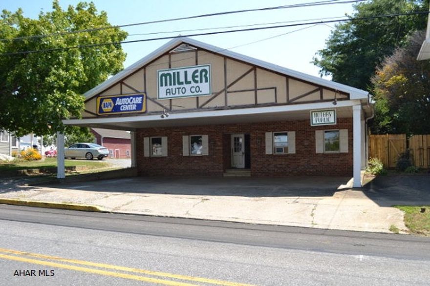 Building and equipment all included in the sale.  Please see attached equipment information.  Office space in front with waiting area, bathroom, large parts room, 4 lifts, compressors, tire machines, welder, and much more.  Call for more information.  Additional lot also available.