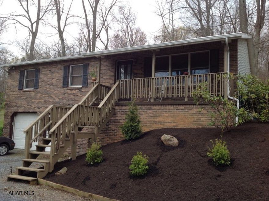 Nicely maintained Raised Ranch 3 BR 2.5 baths on 2 acres!! Semi-Private and located near the hospital and shopping. Large 12x24 deck off the dining room that leads to the spacious backyard and above ground pool! Nicely landscape and decks stained. 2013 updated Bathrooms, new kitchen, living room and bedroom floors. 2012 new furnace installed. Security system and new garage door and opener. Finished basement with laundry and a half bath.