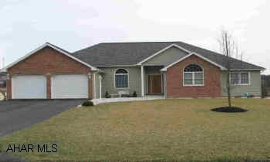 Custom Brick and Vinyl Ranch Style Home in Hawthorne Manor. Living room and family room w/12' ceilings. Kitchen has Corian counters and ceramic floors, custom cabinets w/some glass doors. Full basement has laundry, double French Doors, large window, plumbed for 3rd bathroom. Additional room for expansion w/unfinished 2nd story.