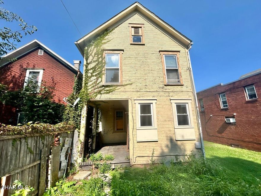 Great investment opportunity.  Property Sold AS-IS.  Bring a flashlight.  Property is partially owned by a licensed PA Realtor