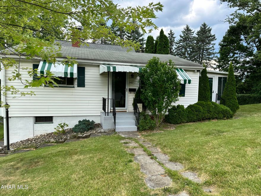 Pleasant Valley area 2 bedroom ranch home. This is perfect for the 1st time home buyer or someone looking to downsize. The vinyl plank flooring is all newer, updated kitchen cabinets and counters, all appliances convey. New front door and storm door, sunroom with new carpet, freshly painted basement floor. 1 car garage with opener and Central AC, all on a nice 50x120 corner lot.