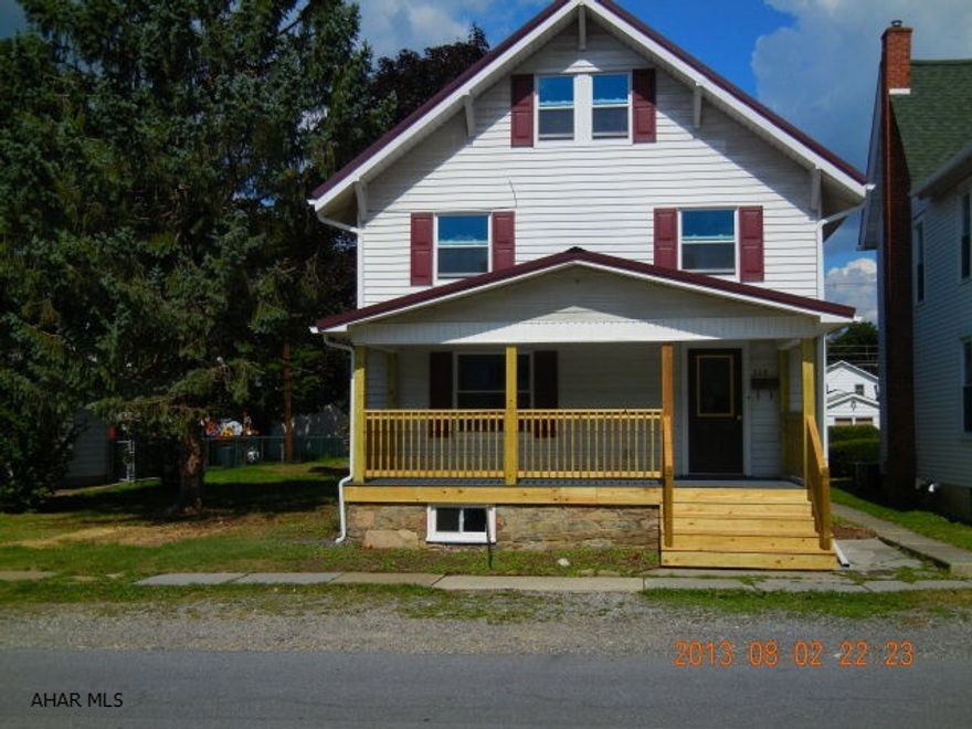 Must see, 2.5 story completely redone. New metal roof on house and garage. New garage doors and openers. New gutters and down spouts, neew sofit and fascia, new electric service to garage, new front porch, new windows, new 40 gallon gas hot water tank. New high efficient furnace, new sewer drains inside, new bath, new kitchen, new drywall throughout. New paint, new light switches and receptacles, new carpet, new vinyl flooring, 2 stall detached garage on 64 x 180 lot, just move in.