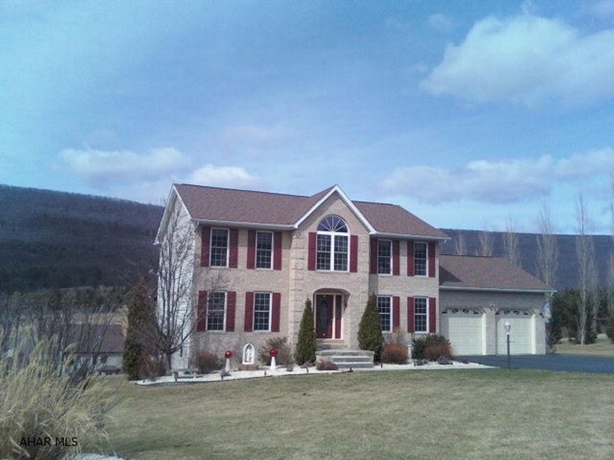 Great view of mountains and golf course. Very nicely landscaped. Peaceful and quiet area close to Canoe Creek State Park and State Game Lands. Newly painted interior, clean home. A-1 condition. Rear covered patio. Underground dog fence included. Home warranty included.A par 4 from Scotch Valley Country Club with panoramic view