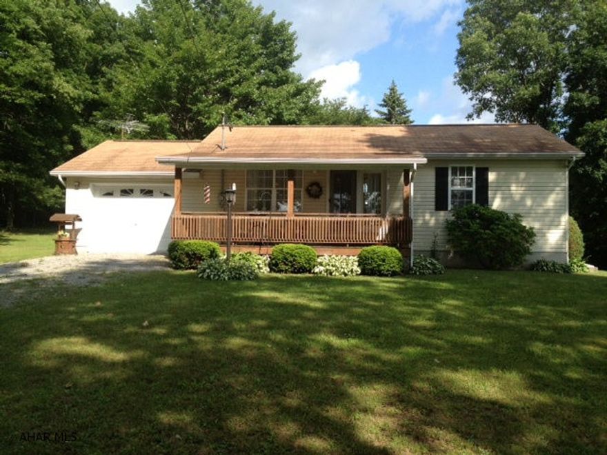 If peace & quiet is what your  looking for, look no further!! Well maintained ... 3 bedrooms..home in lovely setting..very private.. don't let this pass you by... over an acre of beautiful ground...central air