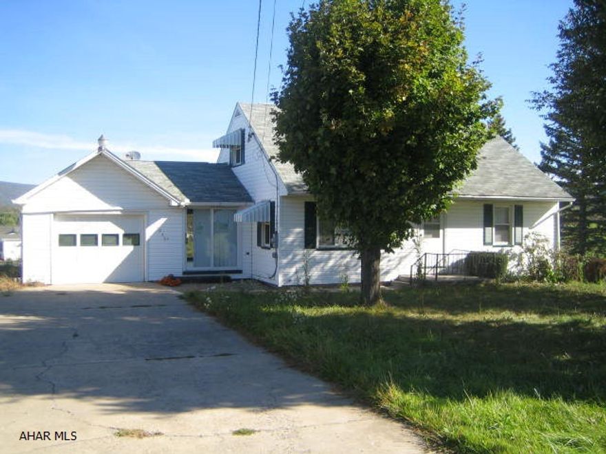Hollidaysburg Loop area vinyl Cape Cod home on .68 acre lot. Features large eat-in kitchen with dining area, formal living room, 4 bedrooms and bath. Central air, vinyl tilt windows and 1 car attached garage w/ breezeway. Needs TLC. Being sold AS-IS. Seller will make no repairs.