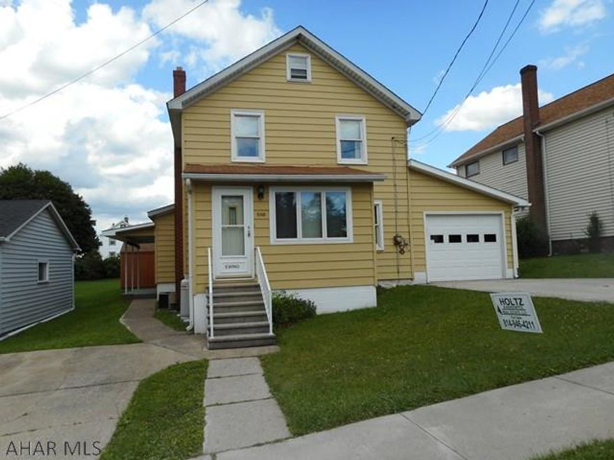 Being sold to settle estate. Remodeled two story 3 bedroom with 1.75 baths. Large living room and eat in kitchen. Enclosed front and rear porches. Home has been well maintained. One car attached garage with concrete drive.