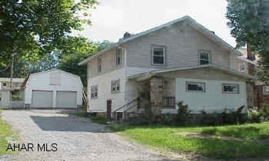 Lots of potential, 2+ car garage with loft, newer hot water furnace.