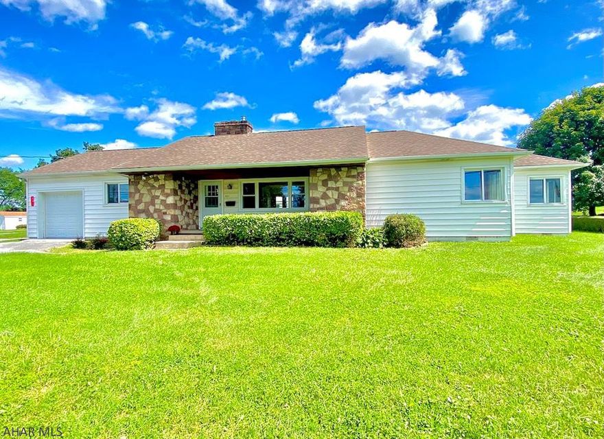 Ready to move in, well-built, well maintained three-bedroom ranch with one car garage and Circular driveway.  This home offers hardwood floors throughout, built in wooden dressers, desks, and closets in all three bedrooms.  The backyard offers a stone patio and matching stone grill.  Property includes two storage sheds and plenty of backyard space for family grilling and gardening. Property also has an underground shelter in the backyard with its own electric, and fresh water, could be used as fruit or wine cellar. Open front porch with newer windows, and plenty of attic space for storage. Contact listing agent for Appraisal information. Fireplaces have been cleaned and inspected on 9/21/21. (see inspection report)