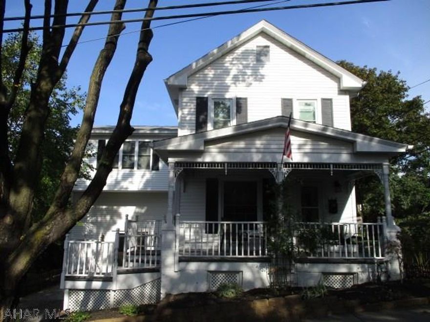 Large rooms, beautifully remodeled & updated, sunken family room, full bath on first floor. Master bedroom and bath on second floor. Thermo pane windows, central air, nice deck for outdoor entertaining. Off street parking front and rear.