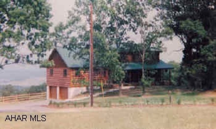 Gorgeous custom log home with million dollar view. More acreage available.