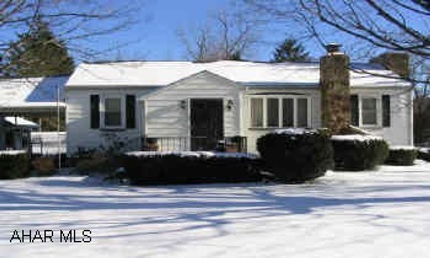 LAND RUNS TO WHITE FENCE POSTS AT END OF YARD AND SMALL PART ON OTHER SIDE OF CREEK.  GREAT FAMILY HOME. NICE YARD, INGROUND POOL, BUILT IN BARBECUE. LARGE LIVING ROOM WITH STONE FIREPLACE. FINISHED BASEMENT WITH BAR AREA AND FAMILY ROOM. NOTICE MURPHY BED BUILT INTO WALL IN LIVING ROOM. WATER TEST JAN. 05 AVAILABLE.