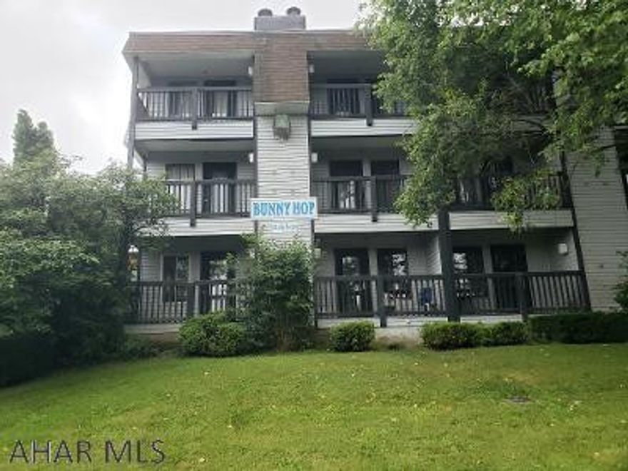 Beautiful updated 1st-floor 1-bedroom condo fully furnished, fireplace, balcony.  Remodeled bath & kitchen & new carpet & flooring.  Electric system is breakers. Enjoy the amenities of this 4 season resort.  $172.00 monthly association fee includes outside maintenance, tennis, hot tub, outdoor pool & trash removal.  (Skiing & golf for a fee). J-546