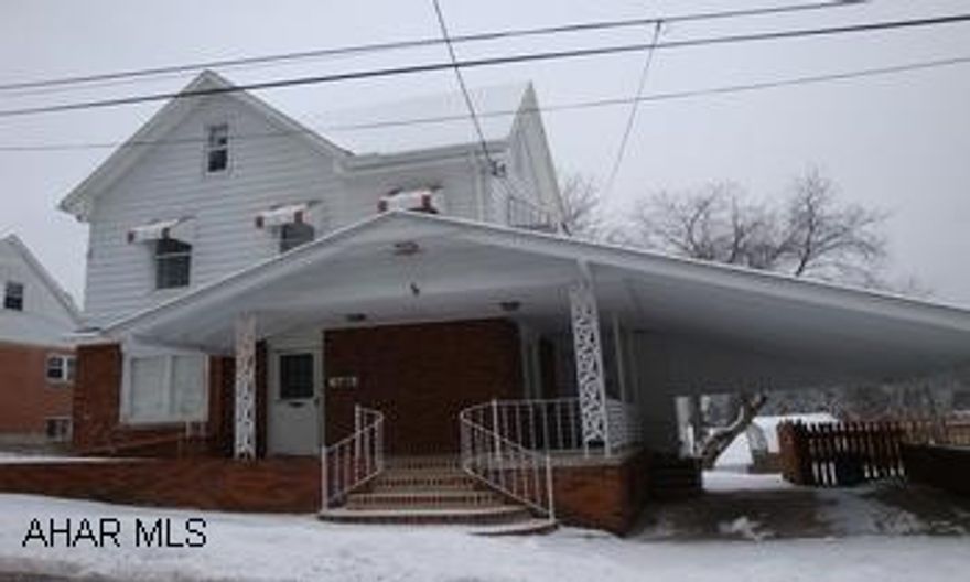 Super location.  Large lot, attached carport, detached 2 car garage, in-ground pool, oak kitchen, tons of potential.  Buyer to pay 2% transfer tax.  Property being sold as is. Please review inspection report.