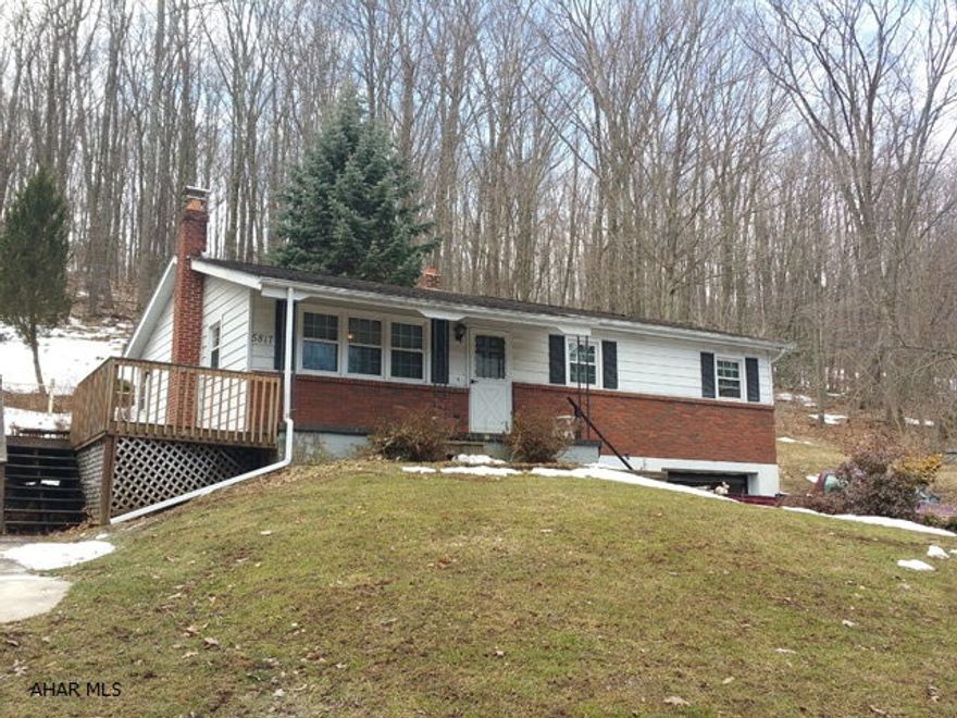 3 bedroom rancher on 1.20 acres in Bald Eagle. Deck. 1 car built-in garage and 2 car detached garage.