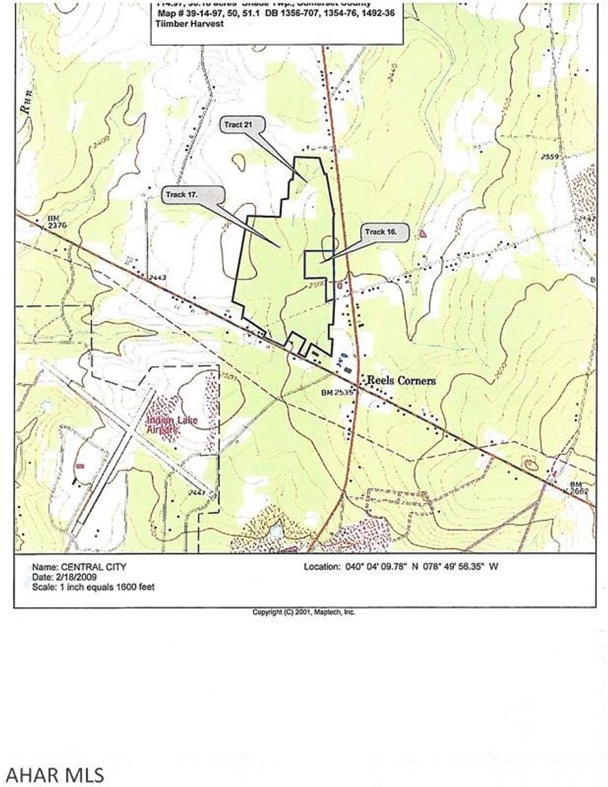 Large tract of beautiful wooded acreage near Indian Lake and Flight 93.  Mostly level land with some frontage on Rt 30. Hunting rights leased but can be broken at any time.  Gas/mineral rights reserved by seller.