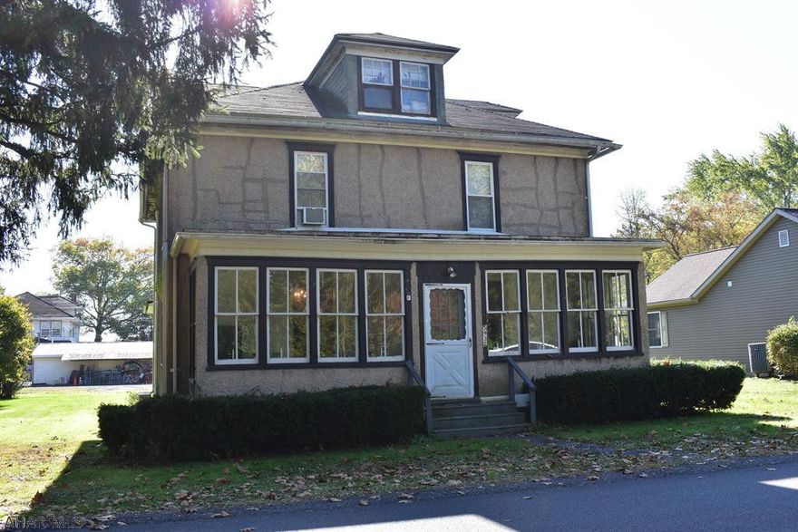 People drive for miles to fish in the Little Juniata, you would need only to cross the street!  All of the important things have been updated, newer roof & 2nd story windows, new insulation, new water heater, water softener, UV light for the well & an updated 200 AMP electrical service.  Spacious & comfortable rooms with a country-style eat-in kitchen and multiple built-ins had to the charm.  Hardwood & laminate floors through-out most of the house.  Two mini-split heat pumps, oil hot water heat plus a Mahoning outdoor furnace make this home economical to heat & cool.  So much to offer and all at an affordable price.  It's a WIN-WIN!