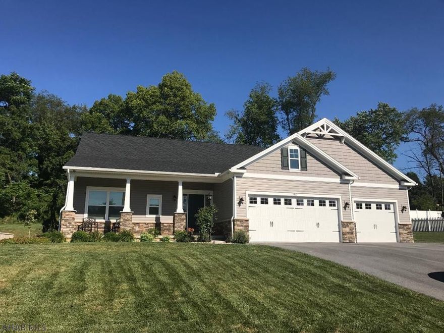 This beautiful 1,826 sq ft. home features 9' ceilings, over sized 3 car garage, 3 bedrooms and 2 baths. The kitchen has granite counter tops, 42” cabinets, and stainless-steel appliances. The spacious master suite includes 2 walk-in closets, and a bath with dual sinks, soaking tub, and large shower. The unfinished basement offers the opportunity for even more living space with a roughed in bath.  Taxes based on information from courthouse buyer to verify.