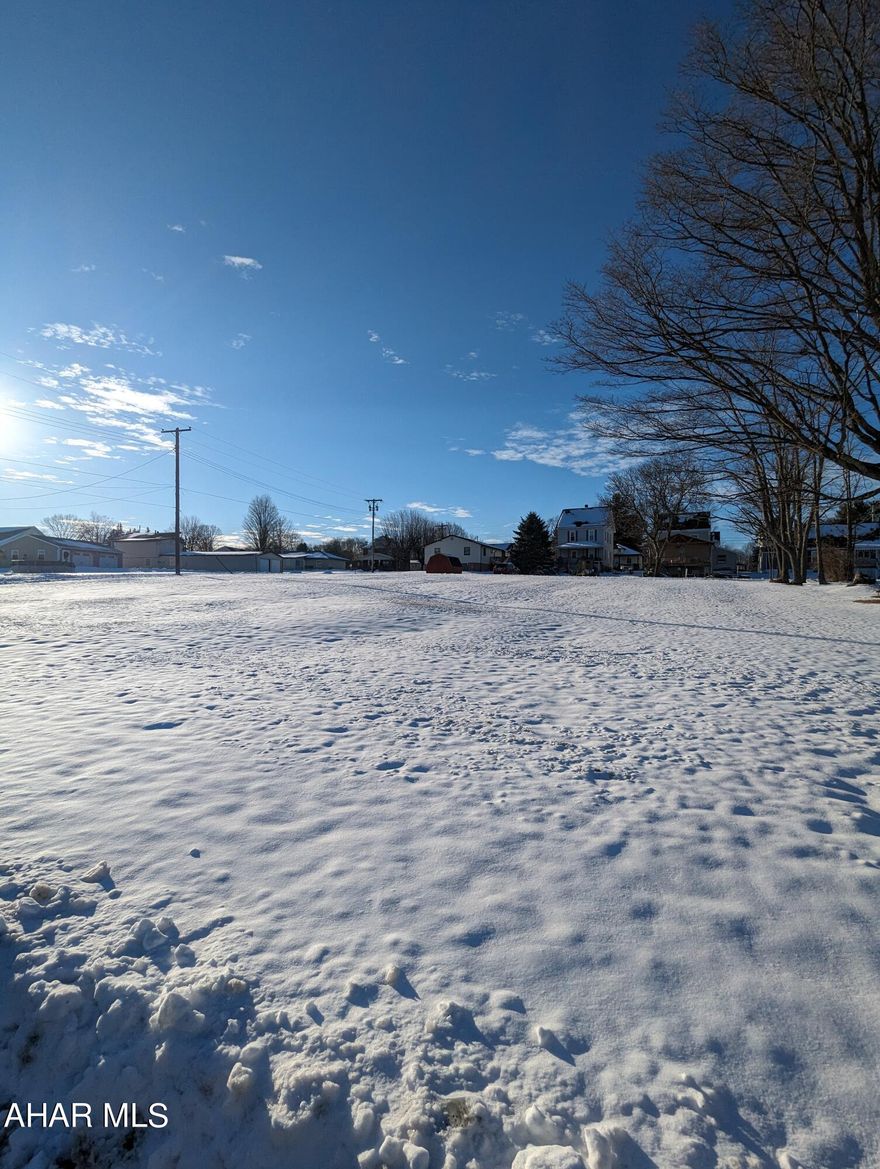 Corner lot in Sankertown. Sewer, water, and natural gas already available! Across the street from the playground on the corner of Centre Ave and High Street. Lot is cleared. 0.4 acres ready for you in Penn Cambria School District!