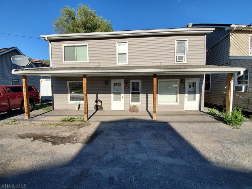 Check out this well built older home (they don't make them like they used to) that got a total face lift over the last 10 years.  This home could be used as a 5 bedroom or could be kept as a 3 bedroom with plenty of storage including a Master Bedroom with a huge walk in closet.  Walk to the property line and throw a line out in the Frankstown Branch of the Juniata River.  Stay warm and save money all winter with the fuel efficient wood pellet stove.  The kitchen has plenty of storage and includes a double wall oven, bar seating as well as an eat in area for a table.  Call today for a private tour.