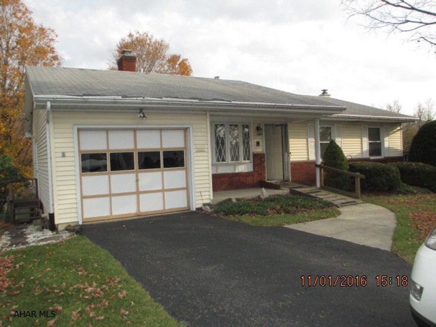 Nice one story home, handicap accessible. Laundry Room on first floor. Wood burning fireplace in Living Room.  Finished family room in basement with 3/4 bath and Gas heater. Central Air, Central vacuum. Vinyl Sided with some brick accent. A One car attached garage with auto garage door opener.A large deck recently rebuilt with a full roof.Great home. Must See!!!