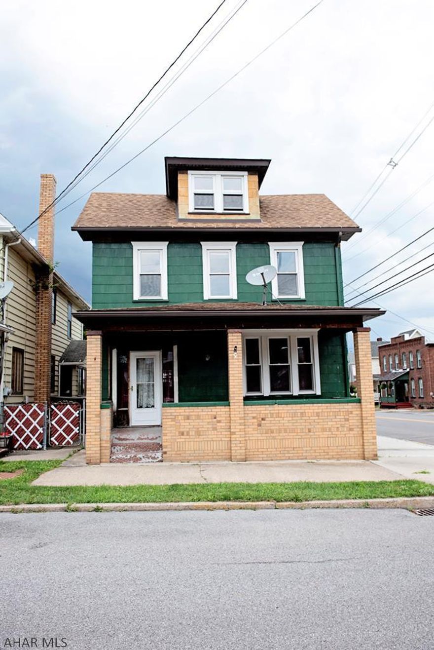 3 bedroom, 1 bathroom house. Covered front porch. Beautiful hardwood trim and built-in's on the first floor.