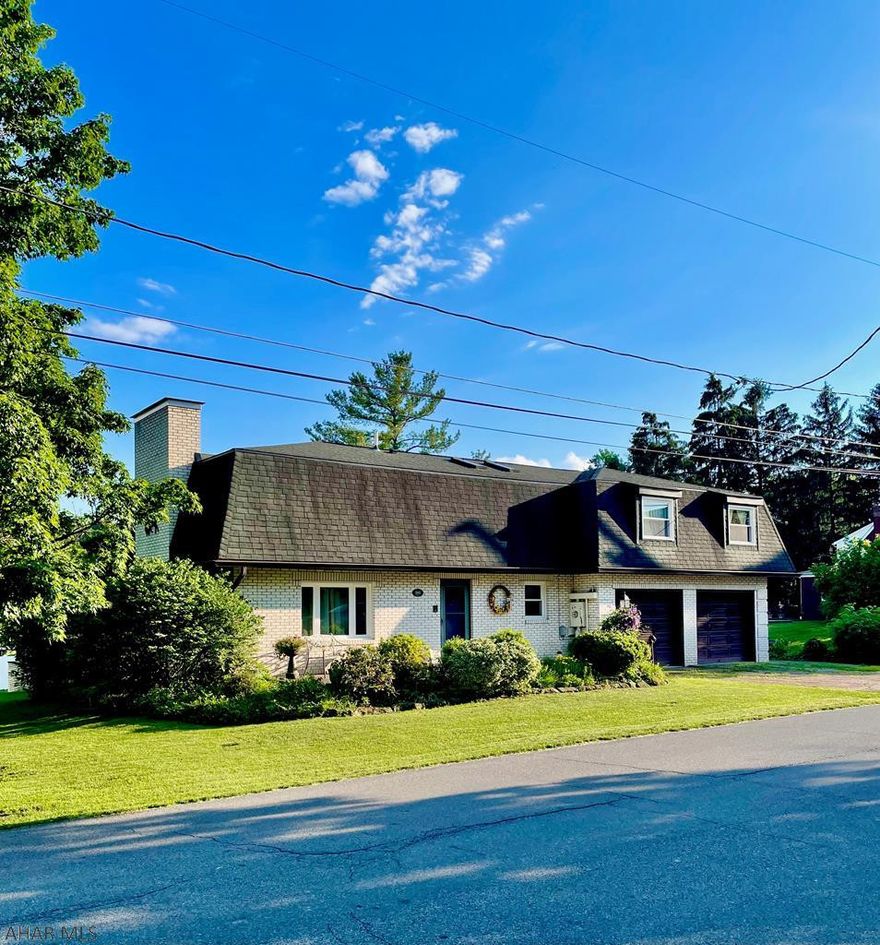 Beautifully-maintained 2 story home in Hollidaysburg School District with plenty of unique features. This home has an open floor plan from eat-in kitchen to living room with gas fireplace. It features another HUGE family room as a 2nd entertaining & living space off of the 3 bedrooms. The full bath is unique with a modern jacuzzi tub, adult and child size toilets, skylights, and stand-up shower. The property includes 2 car attached garage PLUS a detached 3 car garage with 2nd floor - could be used for storage, a woodshop, or even finished to create an apartment or 2nd living space. The courtyard is private with stone and wood wall surrounding a flat yard, patio and deck area. Also flat yard surrounding the courtyard with fence - perfect for your children, pets, or entertaining guests!