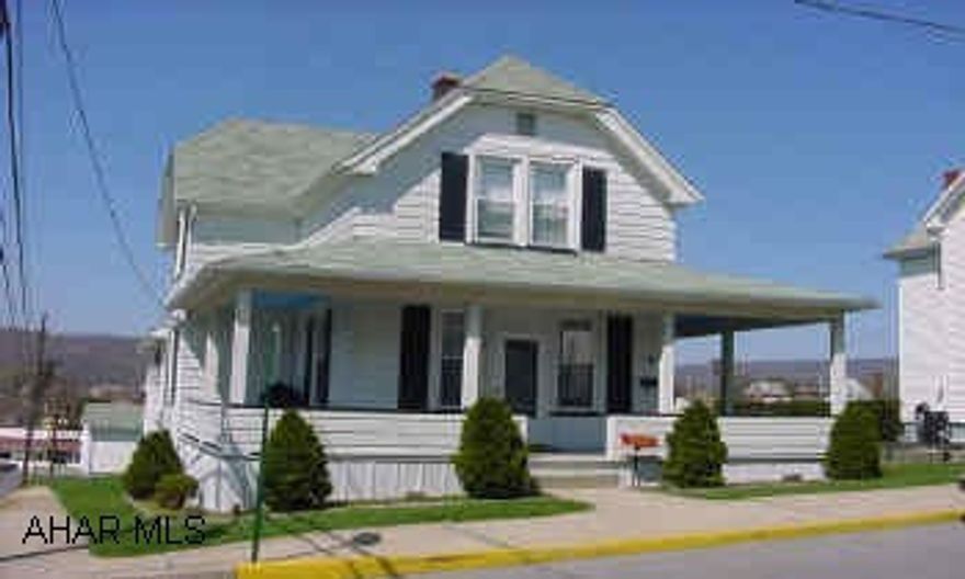 Very nice two story in Roaring Spring. 4 bedroom, 2 bath, zoned oil hot water heat, replacement windows, new carpet, new refrigerator & stove, large 1 car garage, corner lot. Master bedroom on first floor. Carpeting throughout. First floor laundry.