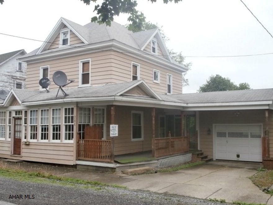 Prior sale in 2012 for $69,900. Being sold to settle estate. Nice home with wrap around porch. Nice rear yard and garage. Third floor man cave! Home is winterized.