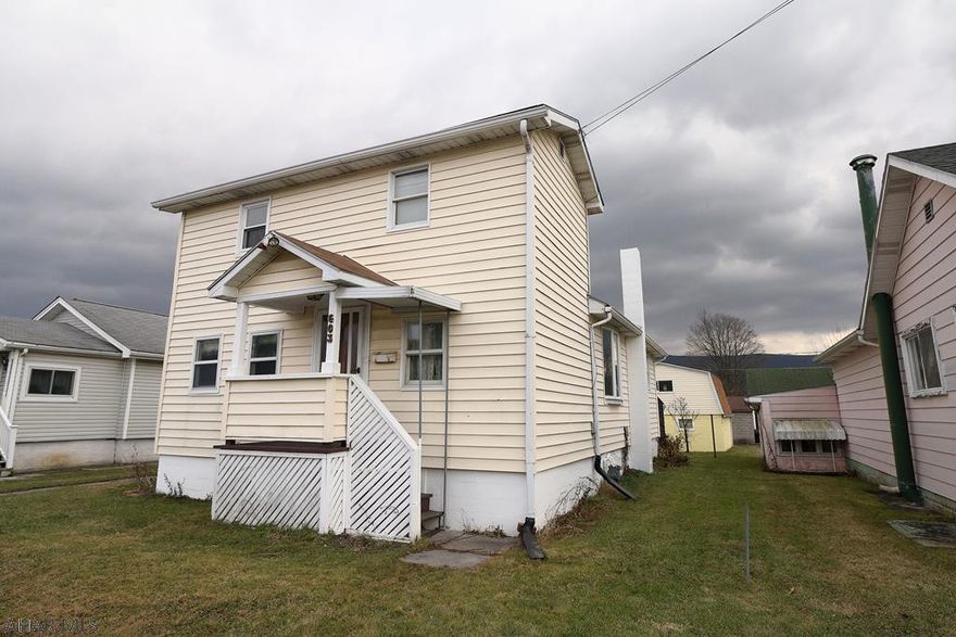 Come see this welcoming home located in the town of Bellwood, PA.  Hardwood floors flow from the front entry, through the living room, and into a 1st floor bedroom.  This home includes a full bath, bedroom, and second bedroom with captive space that could be used for any number of purposes - AND they are all conveniently located on the first floor! The large bedroom upstairs would be great for when company arrives.  Other amenities include eat-in kitchen and barn-style garage large enough for 2 cars, with additional space on upper level. Plenty of space for storage in basement with it's own utility bathroom.  Ask to see this home today!  MOTIVATED SELLERS!