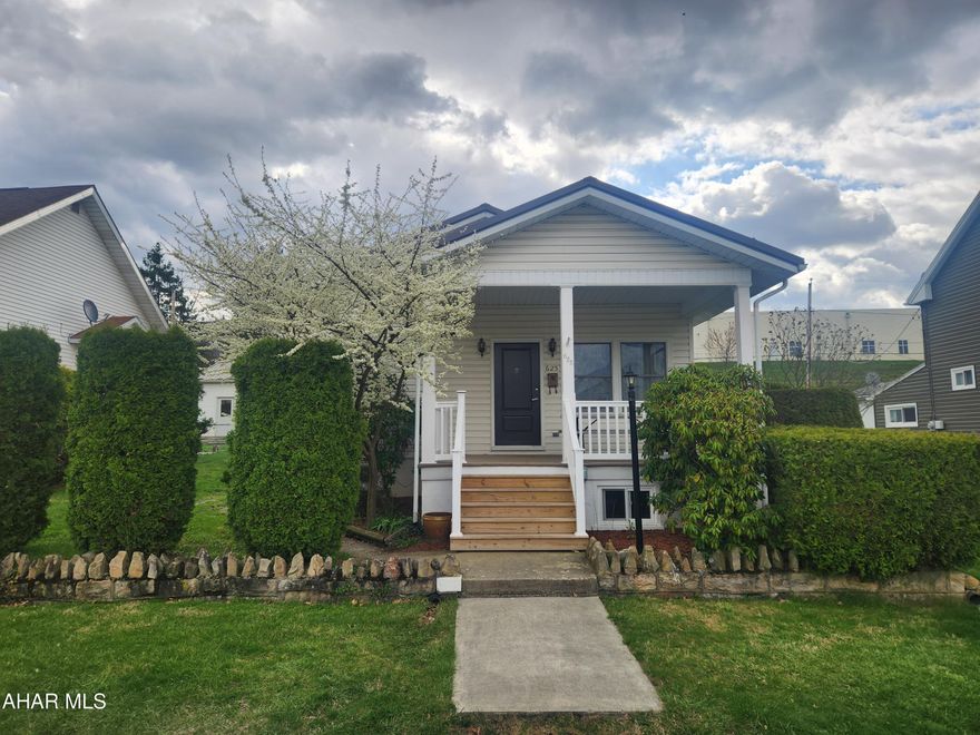 Charming one story home located in the East End area of Altoona. This two bedroom one and a half bath is ready for a new owner to customize. The main living area has a living room with a hanging electric fireplace, a large eat in kitchen with many cupboards, two bedrooms, and a full bathroom. The lower level offers a half bath, laundry, new drainage system throughout, and root cellar perfect for canned goods storage. This home offers a new heat pump, central air, upgraded electrical,  metal roof, and much more. The outdoor space of the property is nicely landscaped with a fenced backyard, covered front and rear porches, and a detached two bay garage. Behind the home is perfect for off street parking. As a bonus, the house was rewired and an EV car charger was upgraded and will be included in the sale. Call listing agent for more information and your private showing.