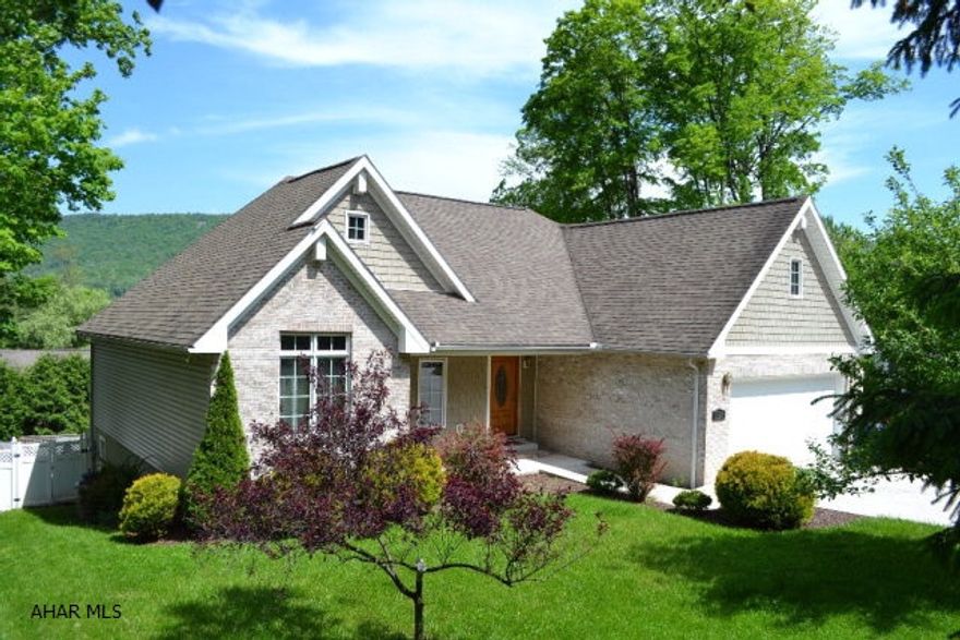 Wonderful location for this 4 bedroom, 2.5 bath home in Bedford Borough. Open kitchen and living areas with oak cabinets, dark granite counters, stainless appliances, walk-in pantry, hardwood floors, and custom gas fireplace with builit-ins and in ceiling surround sound system. Full master suite with walk-in closet, tray ceilings and garden tub. Full finished,walkout, basement. Rec room, bedroom,and bath. The fenced back yard has multi-leveled deck, play equipment, and hot tub. Full 2 car attached garage, concrete driveway, central VAC, Central AC, and much more.