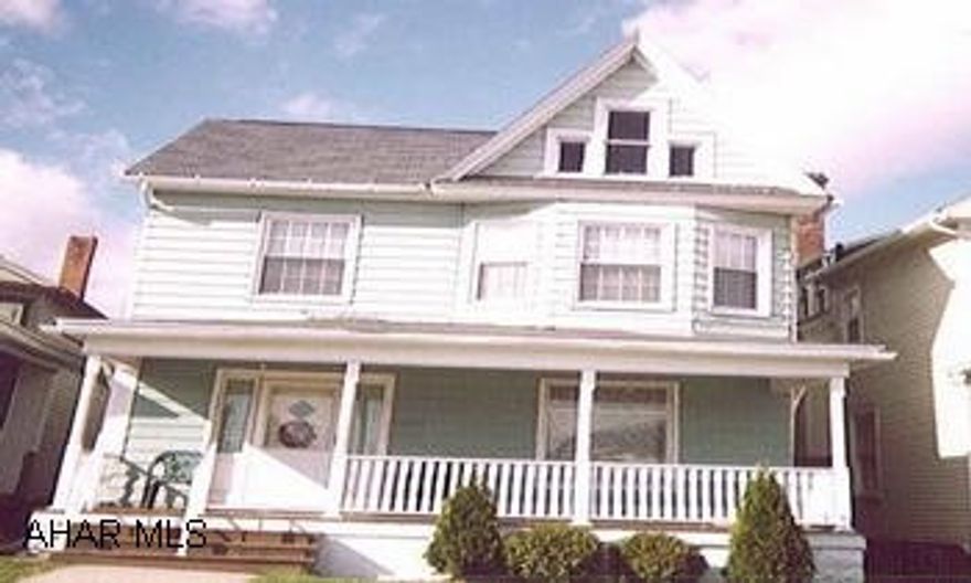 2 1/2 story aluminum siding. Front porch replaced, fenced in backyard, off street parking. 3 Bd w/dressing room w/huge closets off master bedroom. New carpet in living room and formal dining room. Ceramic tile in entry way.  Seller will $900.00 for new water line installation at settlement. Owner is a Realtor. Please remove shoes.