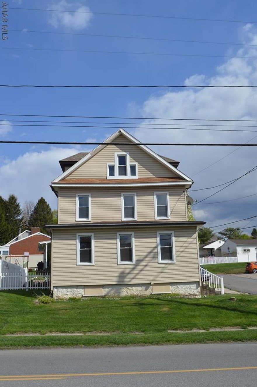 This beautiful house is well taken care of andmove-in ready! 3 bedrooms,1.5 bath and central air. The home features an updated kitchen with newer stainless steelappliances, 1st floor laundry and lots of storage throughout. A bar on the first floor for entertaining. Owner is installing a new hot water tank. A covered back porch and off street parking. This solid home is located in a centrally convenient location within Altoona.