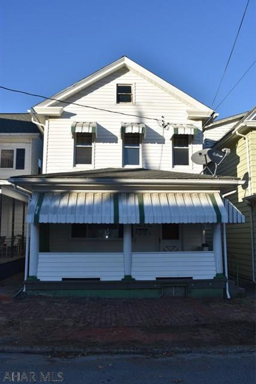 Sold AS IS ... this property had multiple foundation/support/structural issues, leaking roof, broken trusses, knob & tube wiring, glass fuse box, some asbestos, and needed new sewer line; PLEASE SEE attached inspection report. Cute borough home waiting for new owner. Large rooms, great eat in kitchen and first floor laundry. Large bedrooms and lots of room for storage.