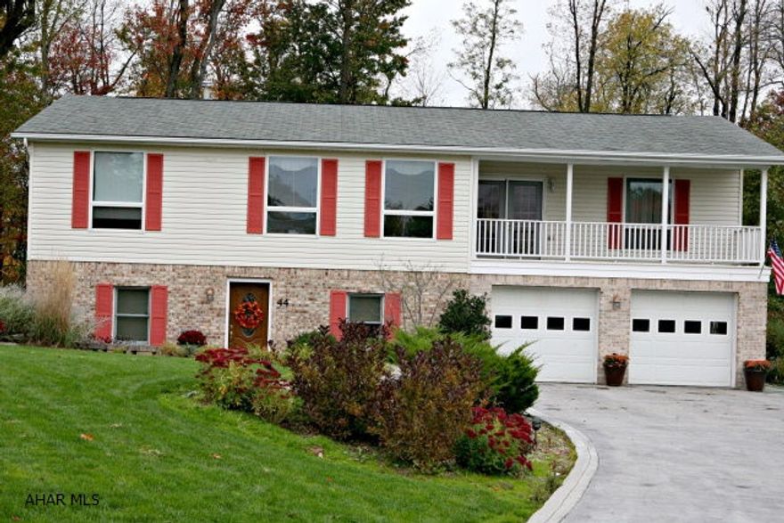 Beautiful raised ranch in a great area in Cresson Twp. French doors open up to a covered front porch balcony or a large back deck. The large family room and finished ceilings make this home a Must See! Professionally landscaped yard with a brick patio & fire pit. Concrete driveway and 2 car garage are priced to sell @ $172,500!