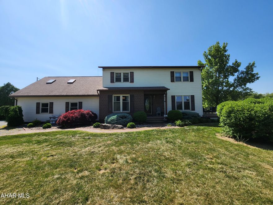 If you are looking for a home with privacy but close to ammentities, this is woth a look. This large 4 bedroom home offers so much space inside and outside. The first floor offers laundry, dining room, kitchen, living rooms, entertainment room, and sitting room. The second floor offers four LARGE bedrooms and two full bathrooms. The basement is finished with a maintenance area and seperate office. Closet space and storage is such a great bonus! The outside space is perfect for entertaining. The property also includes a white shed, and large oversized pole barn with electric.