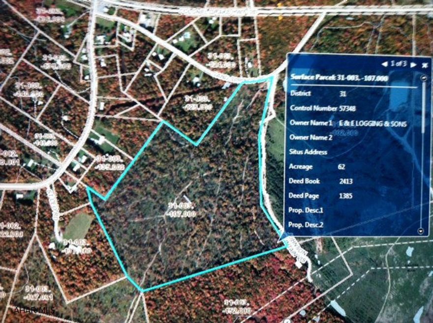 62 very nice acres of flat land off a paved township road. In a private area that is only 10 minutes from Altoona! Great for country home or hunting grounds.