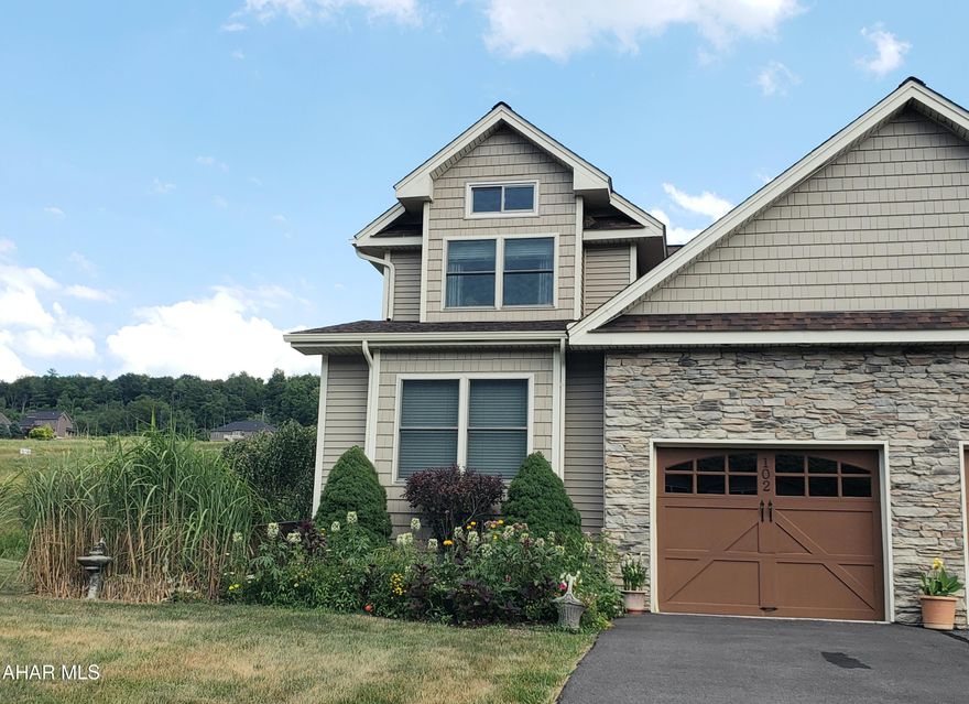 Beautiful 3-bedroom 2-bath duplex with 1-car garage in well-sought-after Scotch Valley area across from the Country Club! Tremendous views, nice back deck, cathedral ceiling, master bedroom ensuite, loft bonus room overlooks dining & living room area. New Bosch heat pump system was installed September 2024. Less than 3 miles to Canoe Creek for fishing and canoeing or enjoy biking & hiking on Rails to Trails or go golfing at the country club. J-651