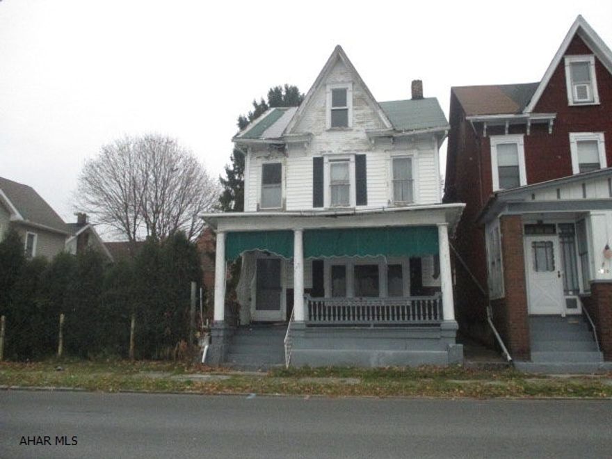 Investors-Don't miss this opportunity large 3-4 bedroom home.  Off Street parking.  Needs work.  Conveniently located.  Utilities off.