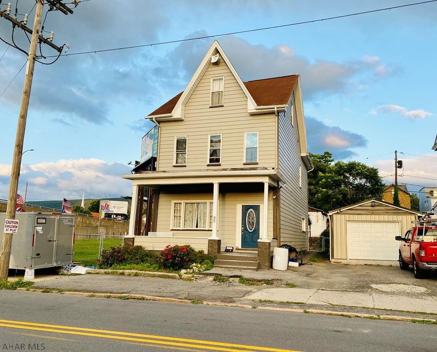 Large 2.5 story home in residential/commercial zoning. This home has over 2300 sq ft of living area and 6 city lots in the heart of Altoona. Make this beautiful house your home or your work place. This 2.5 story home features 4 large bedrooms, 1 bonus room, which is currently a 5th bedroom, but could easily converted to a home office. Large custom kitchen with all newer appliances. Keep cool in the summers with the central air and warm in the winters with the brand new furnace. The hot water tank is new too. This home is a must see!!