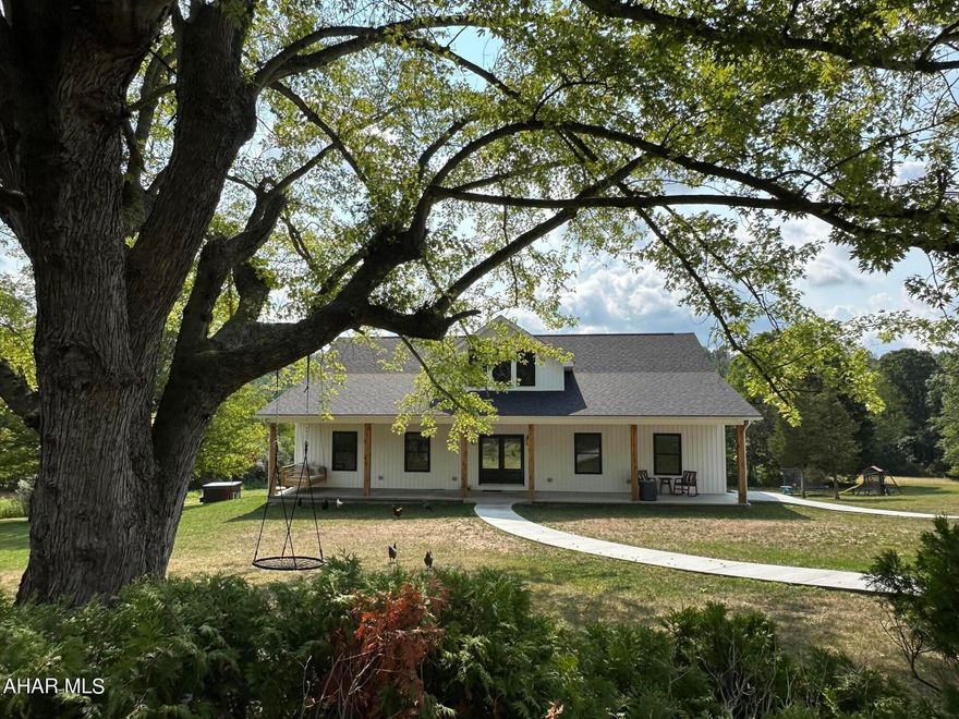Imagine creating your dream farmhouse and then your job relocates you!  These homeowners carefully planned and created this amazing modern farmhouse on 7+/- acres  where two large maple trees and a creek provided an inspiration for their dream home.  Their relocation has necessitated leaving behind this cherished setting and home  they have loved for the past two years.

It is easy to see the fabulous details that make this home so special as you walk through the spacious rooms.  One will catch themselves just looking around and realizing just how much thought went in the home's creation.

If you are familiar with Joanna Gaines' style, this home screams her name!  From the large inviting front porch to the to the focal point and anchor of the home.. the kitchen!  Yes, the kitchen with its large island with solid surface counters makes food preparation and home entertaining a breeze.  It's a blend of modern sophistication and rustic charm in which the views elevate the overall appeal.  

To add to the home's amazing design, the home has a separate main floor duel master suite wing.  It's hard  to imagine having a huge master suite complete with luxuriously bathroom and walk in closet and entrance into their own private office!  But, having a completely private guest suite with separate entrance, bathroom and closet for guest is seriously impressive.  The guest suite is also used for an air B&B. 

On the other side of the home, two additional bedrooms share their own bathroom and a laundry room is found on this side of the home.

Energy efficiency was one of home design's top priorities and it does not disappoint!   It is amazingly efficient.

Homes have a journey of their own and the home's new owners can finish off the unbelievable lower level or second story which would provide another 2,500 square feet of living space.  But for now, surround yourself in all the splendor that this home now offers.