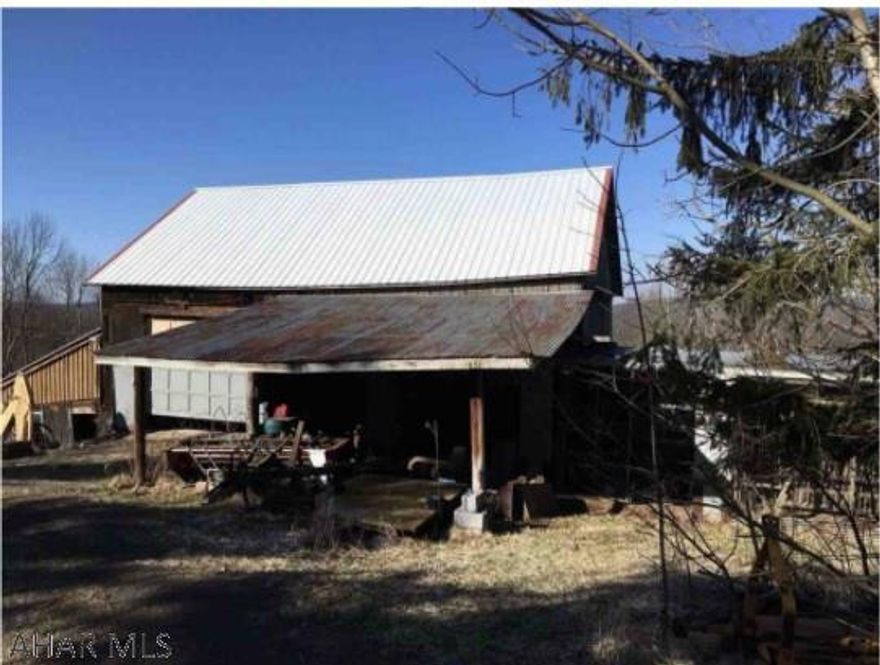 6.6 +/- acres adjoining blue knob state park with an older bank barn.