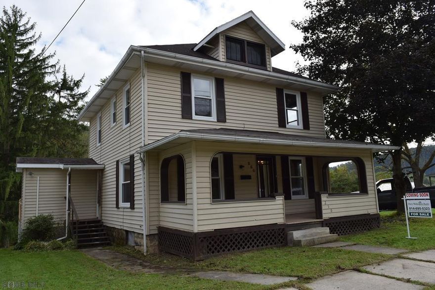 Updated home with classic charm, featuring original hardwood flooring, 5-panel doors and trim work. Grand foyer for arriving guests. Large front porch and brand new back deck for entertaining. Three bedroom home with possible 4th. Walk up attic for storage. Brand new furnace and heat pump/ac unit. New windows 2017. All new duct work. New 200 amp electric service. Fresh paint throughout.