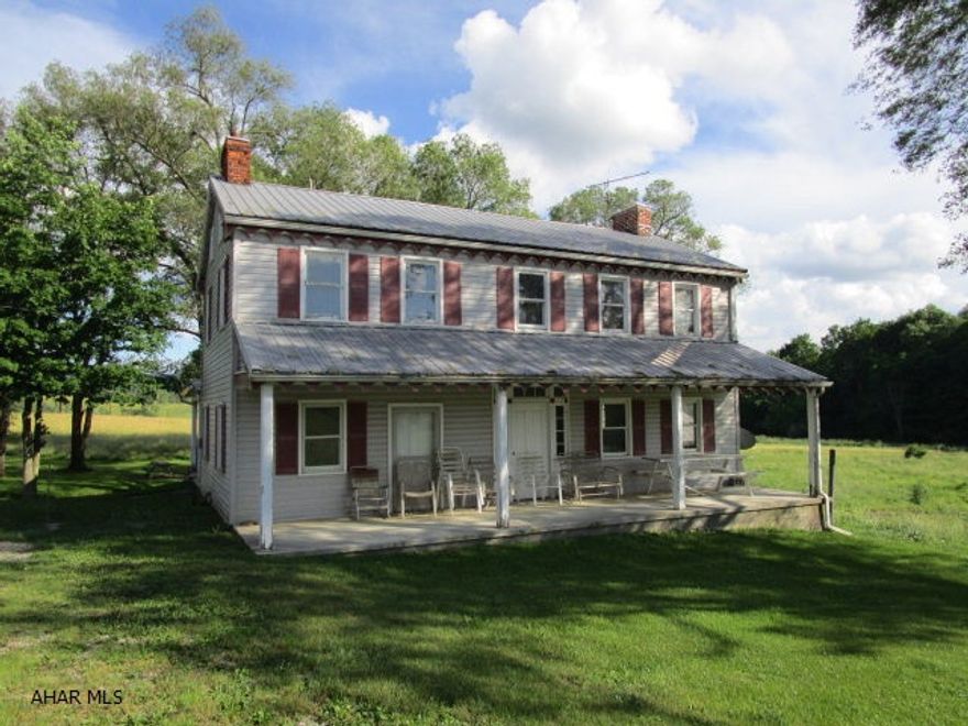 This farm is nestled in the historical Dutch Corner area of Bedford County. Resting on 124.85 acres, the entire site is encapsulated with electric fencing and currently used as a Black Angus beef operation. Among the rolling acreage with scenic views is a large spring fed pond, stream, wooded areas for animal shade, pastures and tillable land. Newer 75-stall feeder barn, completely updated bank barn, machine and hay storage buildings. Farm is adaptive to many agricultural uses. The home offers a LR, Kit, DR, 4-beds and one full bathroom. Containing 2,400 square feet, it has an updated heat pump with central air, oil back-up, wood burning stove and newer metal roof. This is a hard to find property.