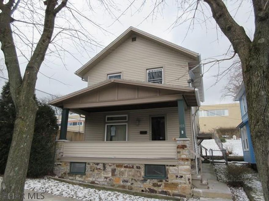 Nice 2 story vinyl home with some updates, but needs some work. Large living room, formal dining and spacious kitchen. Exterior is updated with vinyl siding and thermo windows. Updated ceramic tile bath. Nice, level yard. 1 car detached garage needs some TLC, but still a nice plus.  Property sold AS-IS. Seller will make no repairs. Offers must be submitted through HUD approved broker. Buyer pays both transfer taxes. Equal Housing Opportunity.